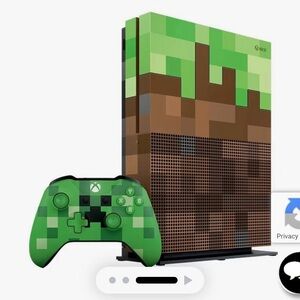 Xbox Console and Controller - Green and Brown